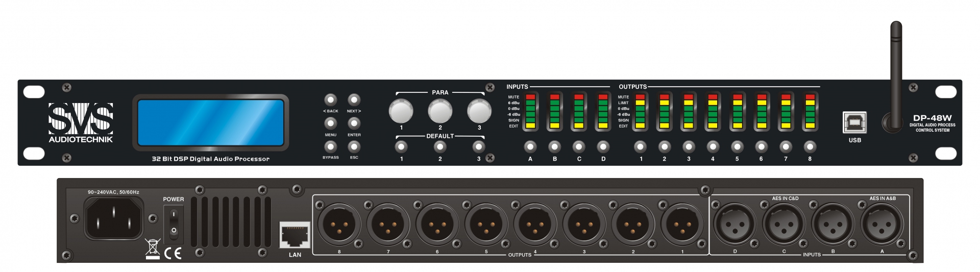 SVS Audiotechnik DP-48W Цифровой процессор: 4 входа 8 выходов в Обнинске